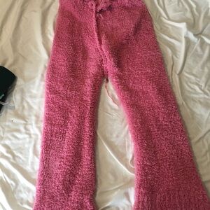 Plush Pink Cozy Fleece Pants
